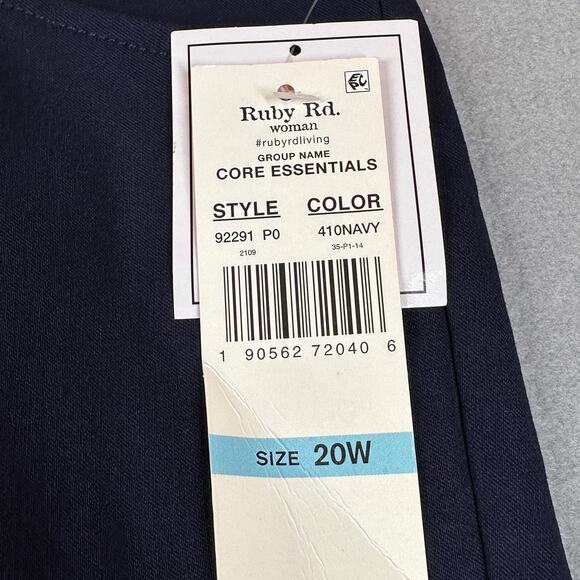 Ruby Rd. Bermuda Shorts Womens 20W Navy Blue Summer Stretch Lightweight - Picture 7 of 11